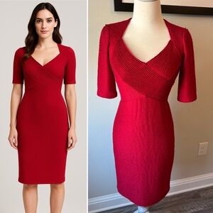 Maggy London Striking Red Midi Dress